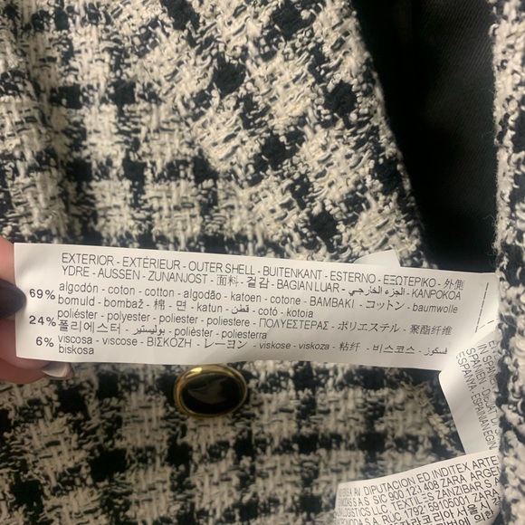 Zara Double Breasted Blazer/Trench Size Small - Picture 3 of 3